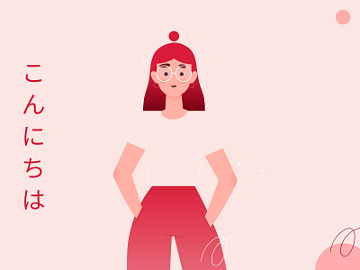 Hello Dribble art artwork colors design diseño flat graphic illustration vector woman