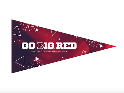 UNL Paper Pennant college college football college pride college sports graphic design pennant print design university university of nebraska lincoln unl