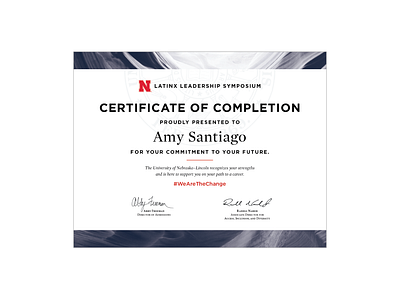 UNL Certificate awards certificate certificate design graphic design print design university of nebraska lincoln unl