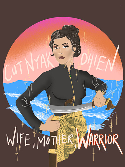 Wife, Mother, Warrior badass digital illustration digitalart feminism feminist girl power heroines internationalwomensday portrait women empowerment women in illustration womens day