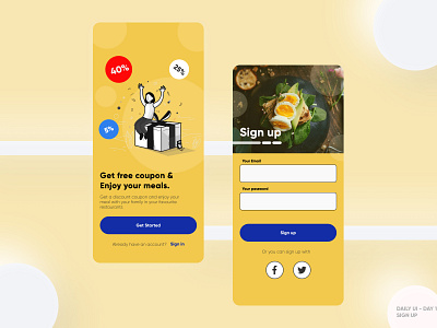 Daily UI Challenge ~ Day 1: Sign up app design illustration innovation japan ui uichallenge uiux ux