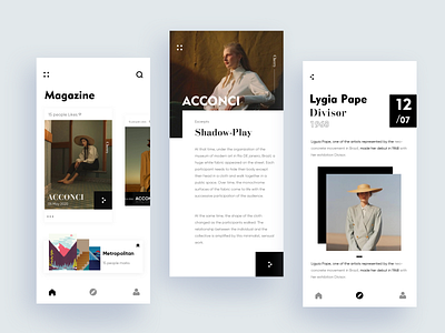 magazine app app branding color design fashion flat icon typography ui ux