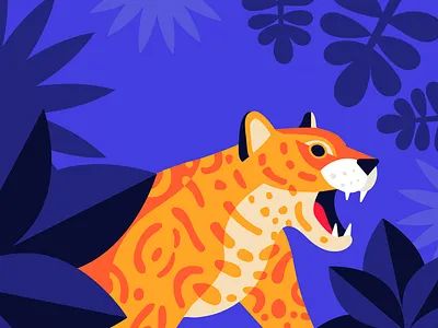 Jaguar animal illustration jaguar jungle nature vector vector art vector illustration