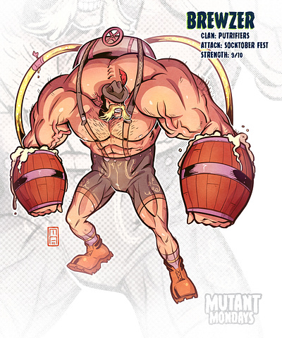 Brewzer anime beer brew character design comic comic book comics illustration manga mutant