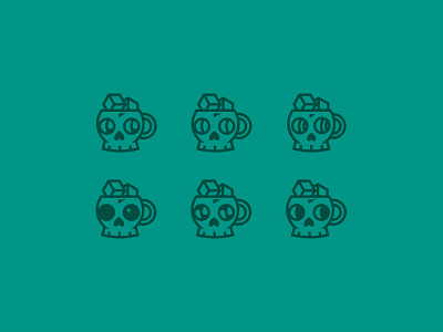 Cold sip - logo exploration character coffee coffee cup cold brew coldbrew icon logo minimal simple sip skull sold