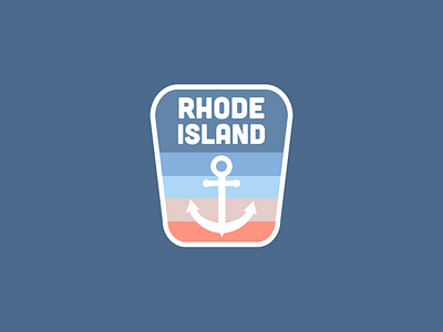 Rhode Island Retro Patch 70s creative design patch patch design retro rhode island states