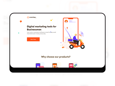 The page of store ai illustration sketch ui