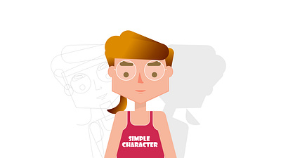 Simple Character Design 2d character colors illustration shade simple stroke vector