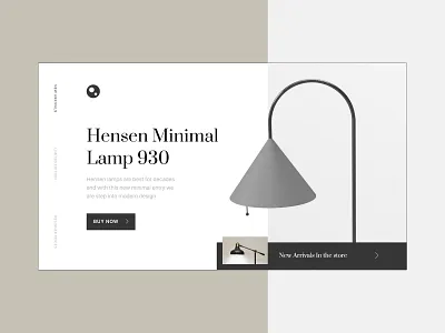 Designer lamp Website design minimal simple trending typography ui uidesign ux web website