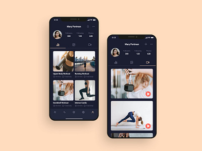 Fitness App User Profile UI Design adobe xd app design app designer app screens figma fitness fitness app mobile mobile app mobile app ui design sketchapp ui ui design ui kit ui ux design workout app 应用 应用界面 设计