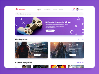 Game On daily ui game store gaming gaming ui online store ui ui design uiux web design website