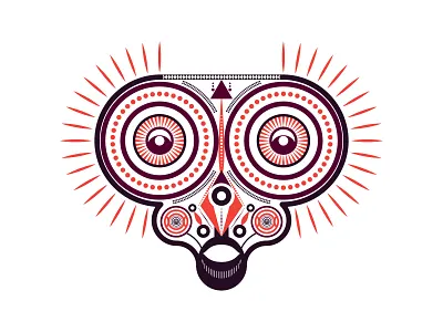 Owl Tribal abstract art art aztec creative design designbyhumans drawing dreamcatcher geometric mandala outline owl illustration owl tattoo owl tribal owleye shapes tee tshirt tshirt art