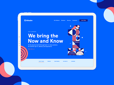 ThinAire - Company Page contactless corporate ecommerce investor landing page nfc one page patents payments startup tech web design website