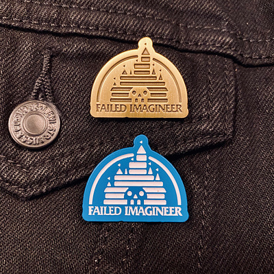 Failed Imagineer Pin castle disney enamelpin failed imagineer skull