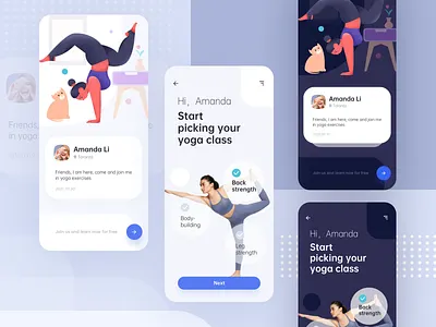 Yoga girl app application colors girl graphic homepage mobile ui ux vector yoga