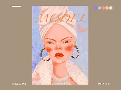 girl illustration typography