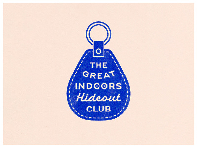 The Great Indoors Hideout Club apparel art badge branding design dribbble graphic design identity illustration isolation lockup logo print script typography