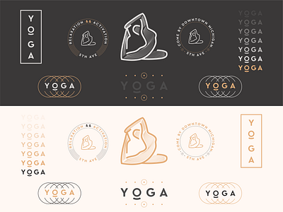 Yoga Branding Elements branding branding design branding designer branding elements branding identity clean color icon illustration logo logo design logodesign vector