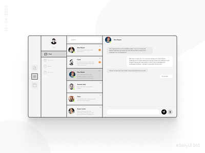 Direct Messaging - DailyUI 013 chat chat app chatting clean ui daily ui dailyui dailyui 013 dailyui challenge dailyuichallenge direct messaging email email design message message app messages messaging messaging app minimal ui uichallenge