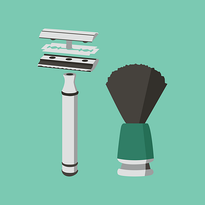 Traditional Shaving | Vector Illustration art branding design digital art flat illustration illustrator illustrator cc minimal vector