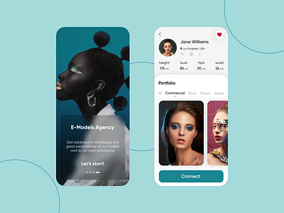 Mobile App for Models Agency app design mobile app mobile app design mobile design mobile ui model modeling models models agency photoshoot posing shoot ui design uidesign