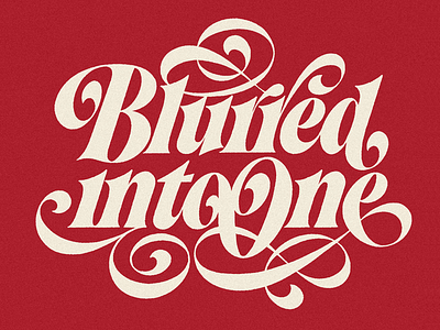 Blurred Into One art design hand lettering lettering lettering art letters ligatures logotype lubalin mark van leeuwen typography