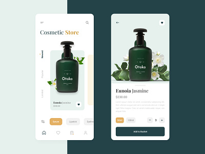 Cosmetic App beauty cosmetic cosmetics design elegant figma luxury parfume store ui uidesign