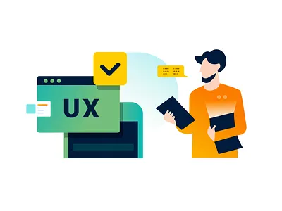 App Lab illustration ab test ab testing app app design branding gradient green illustration lab mentor orange research teacher ui ux ui design ux ux designer