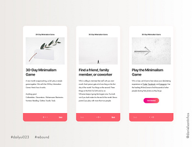 Daily UI #023 - Onboarding (Rebound) 023 aveiro dailyui dailyui 023 dailyuichallenge elvas freelancer graphic designer minimal minimalism minimalist minimalistic mobile ui onboarding onboarding screen onboarding ui ui ux ui design ui designer ui ux