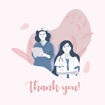 Thank you, Medical Staff! covid19 design digital design digital illustration digitalart frontliner illustration illustration art illustrator line art thankyou vector vector illustration