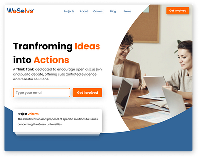 WeSolve Header Concept concept design header design landing page ui design web