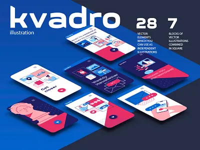 kvadro illustration flat illustration kvadro quadro simple illustration square vector web illustration