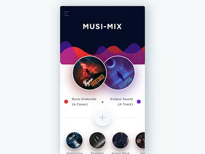 Musi-Mix Feature android app ios mobile app mobile ui music music player ui ux