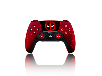 PS5 Controller - Deadpool Edition colorful comic design fantasy illustration play station play station skin product product design ps5 ps5 controller skin design