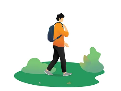 On the way design flat illustration illustrator vector web