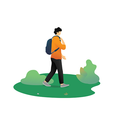 On the way design flat illustration illustrator vector web
