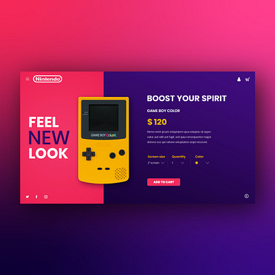 Nintendo Header Concept header ui web web design