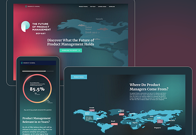 UI of Landing for a Futuristic Report branding design illustration landing report statistics ui vector web website