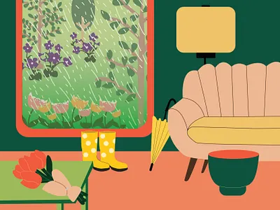 guyu season. adobe illustration adobe illustrator design digital illustration flat design flatdesign illustration interior interior design livingroom vector vector design