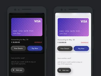 Neumorphic Mobile Layout dark mode mobile mobile app mobile design payment app visual design