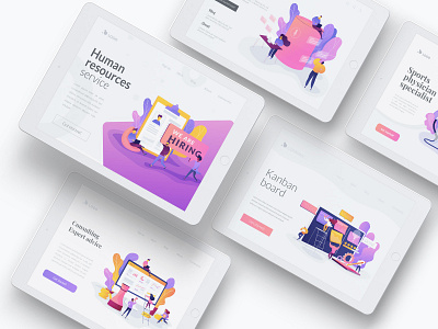 Landing page templates pack concept design illustration landing landingpage templates ui vector website