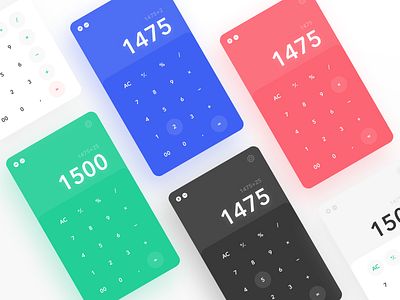 Calculator app blue daily daily ui dailyui dark design green grey ios app light macbook salmon ui ux vector