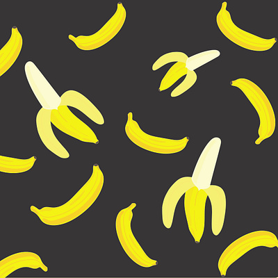 banana banana banana design black and yellow design illustration print simple