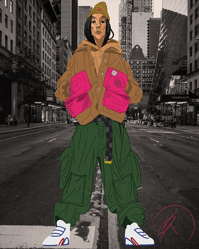 Urban art artwork branding character characterart characterdesign concept art cyberpunk digitalart fashion illustration girl