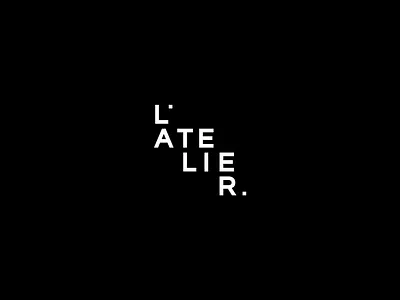 L'ATELIER - Identity artistic direction blackandwhite branding logo minimal typography vector