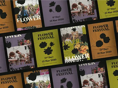 FLOWER FESTIVAL POSTER brand brand design branding design editorial design illustration