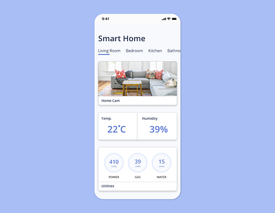Daily UI 21 - Home Monitoring Dashboard 100daysofui app app design app ui dailyui dashboard design home home monitoring home monitoring dashboard ios mobile ui