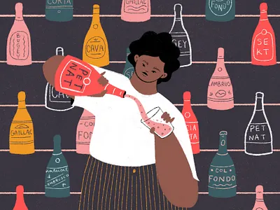 PUNCH - Sparkling Wine article illustration digital digital art digital illustration drawing editorial editorial art editorial illustration illustration magazine illustration photoshop procreate