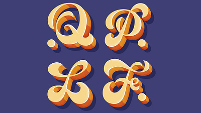 Letters for Lettera40 3d design funky illustration lettering type typo typography vector