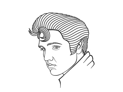 Vector portrait of Elvis. illustration portrait vector vector art